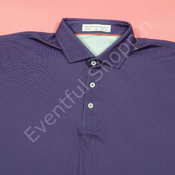 Holderness & Bourne Other - Holderness & Bourne The Draper Golf Polo Shirt in Navy & Liberty Size 2XL